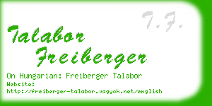 talabor freiberger business card